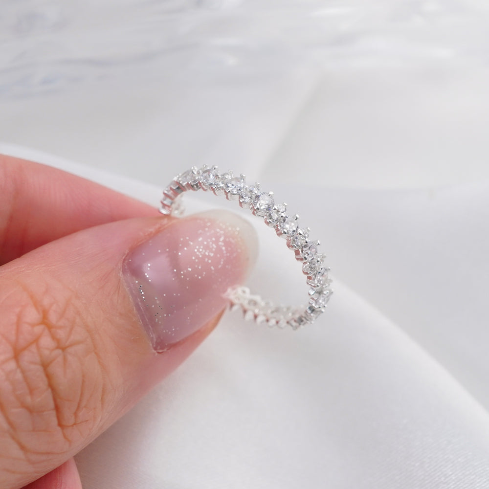 Unique Patterned Ring Silver - 8249SV