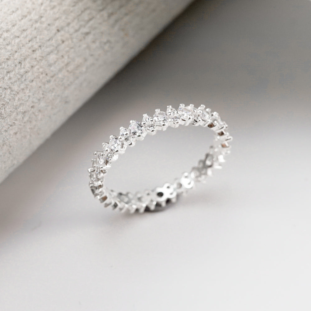 Unique Patterned Ring Silver - 8249SV