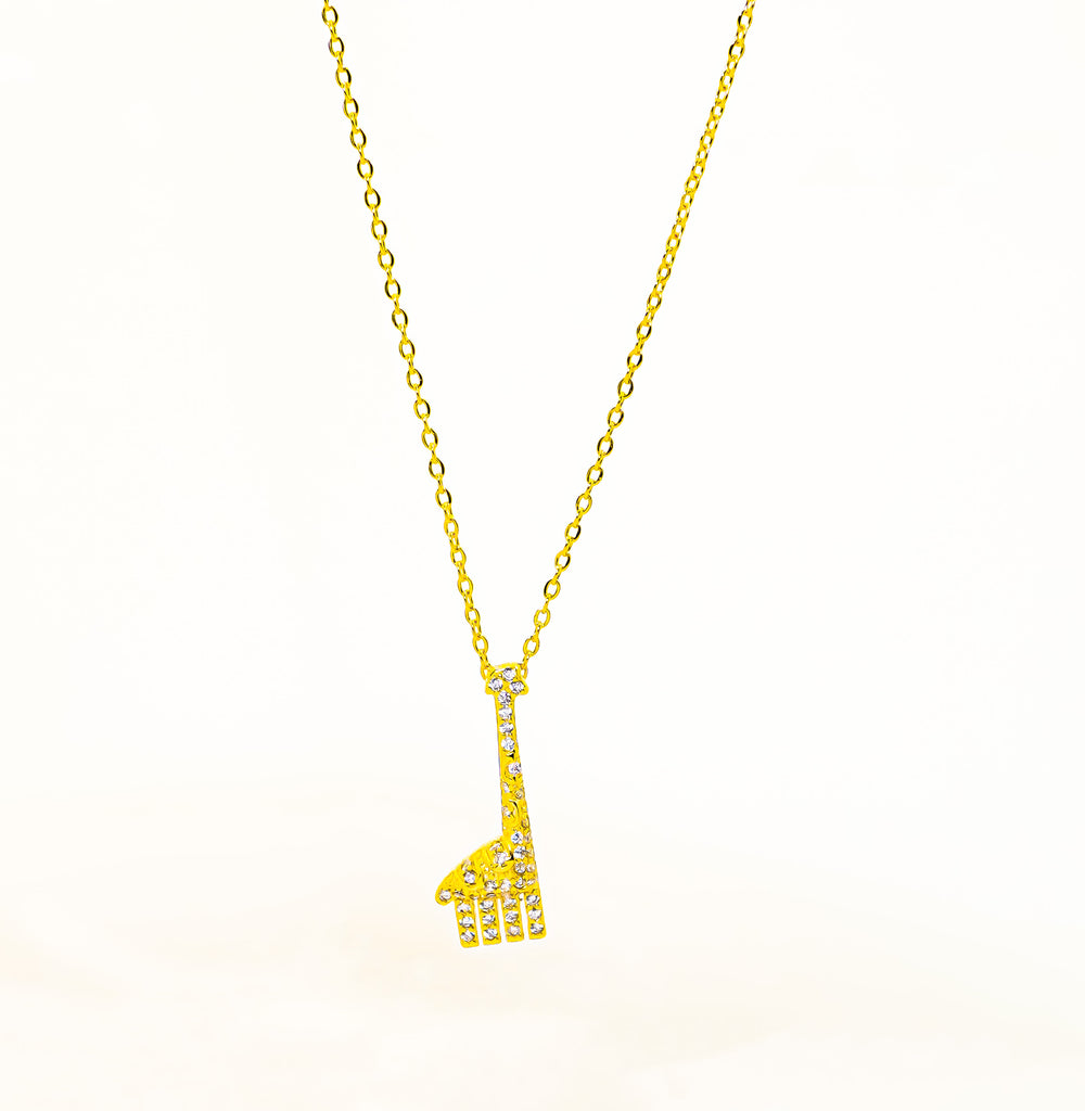 Sparkling Giraffe Necklace Gold