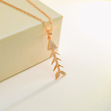 Dây chuyền bạc nữ LAMY Fish Bone Pendant Necklace Rose Gold 6418RG