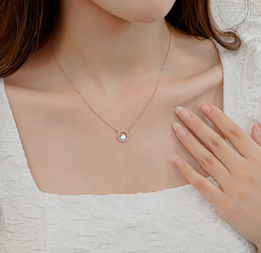 Sunburst Necklace Rose Gold
