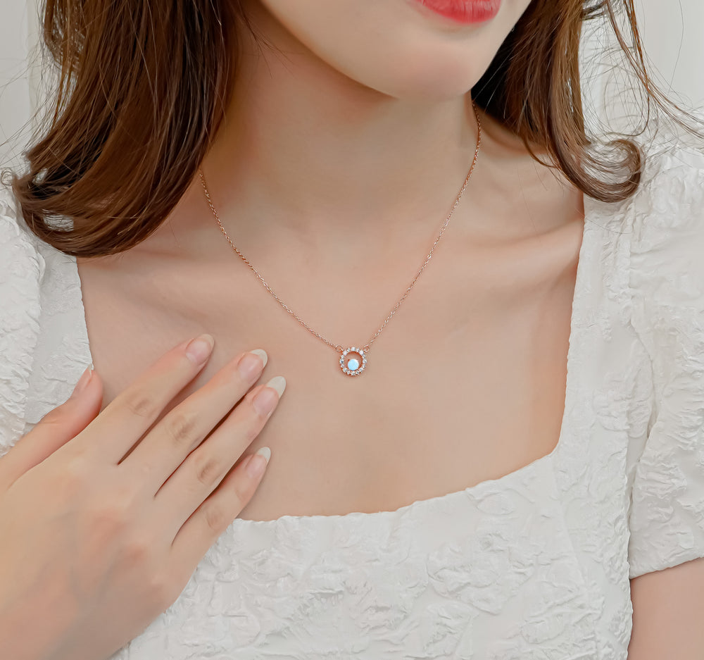 Sunburst Necklace Rose Gold
