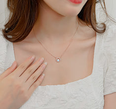 Dây chuyền bạc nữ LAMY Sunburst Necklace Rose Gold 6420RG
