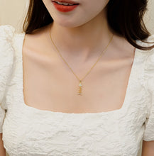 Dây chuyền bạc nữ LAMY Fish Bone Pendant Necklace Gold 6418GG