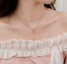 Dây chuyền bạc nữ LAMY Intertwined Sparkle Necklace Rose Gold 6422RG