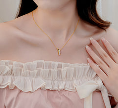 Dây chuyền bạc nữ LAMY Intertwined Sparkle Necklace Rose Gold 6422GG