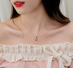 Dây chuyền bạc nữ LAMY Intertwined Sparkle Necklace Silver 6422SV
