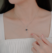 Dây chuyền bạc nữ LAMY Fish Moonstone Pendant Necklace Silver 6300BL - Dây chuyền bạc ta