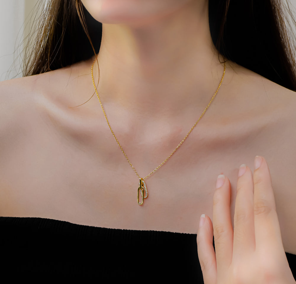 Modern Minimalist Necklace Gold