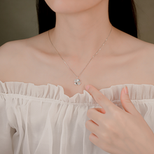 Dây chuyền bạc nữ LAMY Four Leaf Heart Love Necklace Silver 6343 - Dây chuyền bạc ta