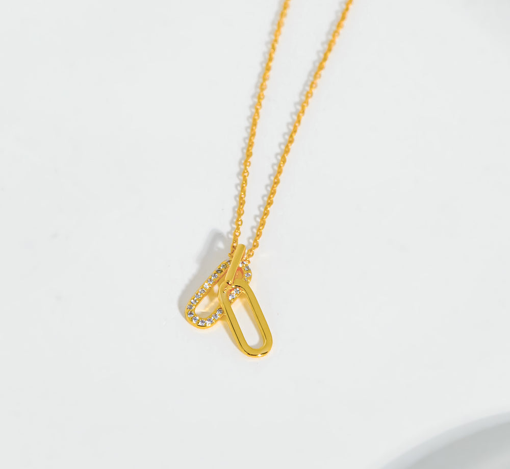 Modern Minimalist Necklace Gold