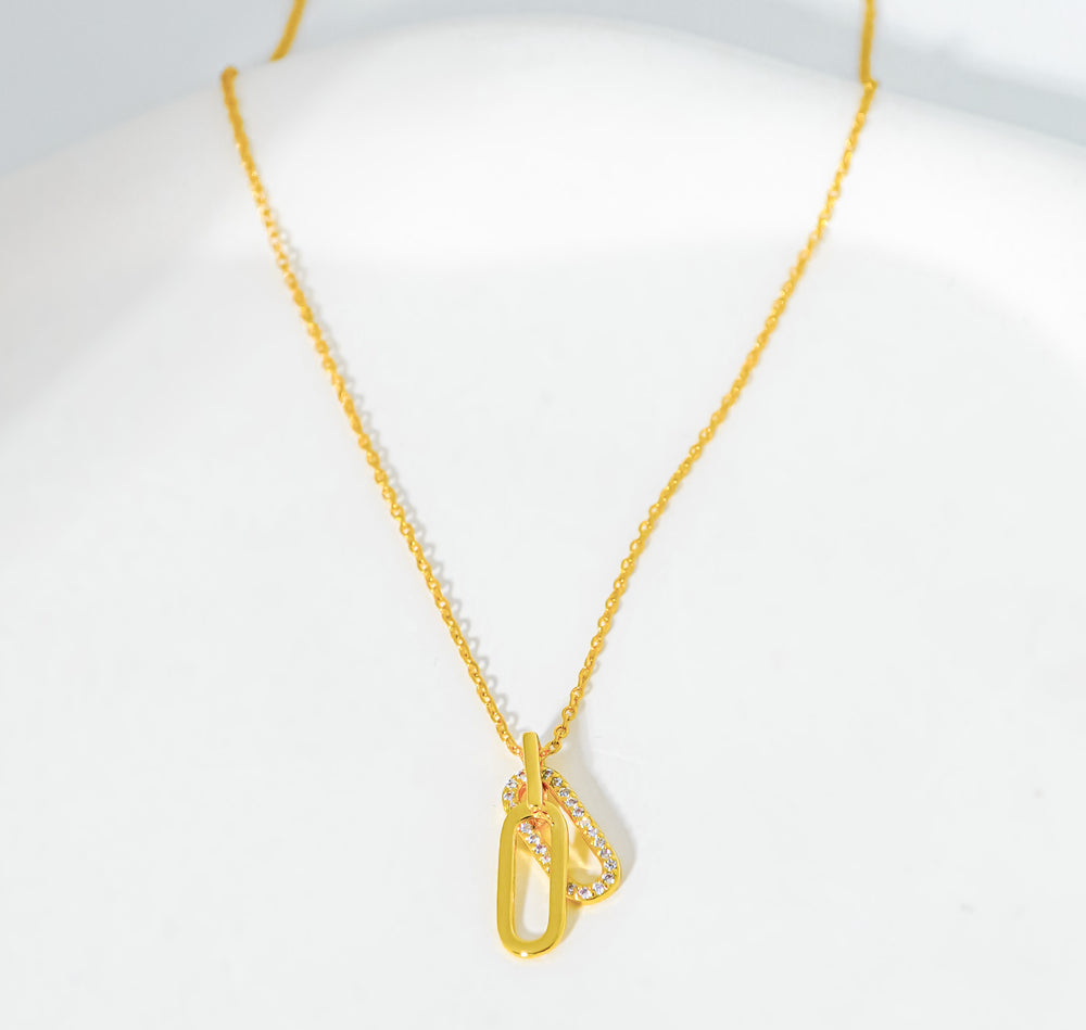 Modern Minimalist Necklace Gold
