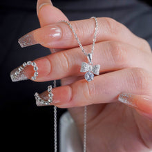 Dây chuyền bạc nữ LAMY Crystal Bow Tie Necklace Silver 6367- Dây chuyền bạc ta