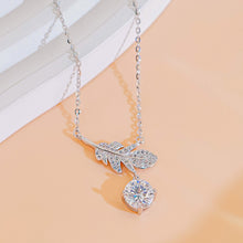 Dây chuyền kim cương Moissanite LAMY Falling Leaf 6.5 ly kiểm định GRA CDEDN014WH - Hàng chính hãng đã kiểm định