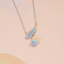 Dây chuyền kim cương Moissanite LAMY Falling Leaf 6.5 ly kiểm định GRA CDEDN014WH - Hàng chính hãng đã kiểm định