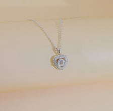 Dây chuyền kim cương Moissanite LAMY Double Heartbeat 5 ly kiểm định GRA CDEDN018 - Hàng chính hãng đã kiểm định