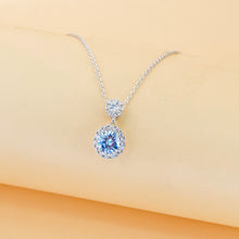 Dây chuyền kim cương Moissanite xanh LAMY Twin Glow 6.5 ly kiểm định GRA CDEDN023BE - Hàng chính hãng đã kiểm định