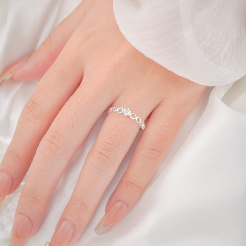 Eternity Anniversary Twist Ring Silver - 8347SV