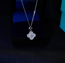 Dây chuyền kim cương Moissanite LAMY Lucky Bloom 3.5 ly kiểm định GRA CDEDN008 - Hàng chính hãng đã kiểm định