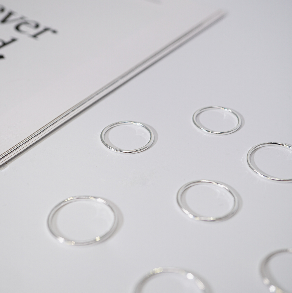Basic Circle Couple Ring Silver