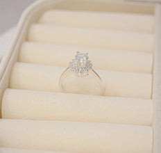 Nhẫn bạc LAMY Flower Halo Cluster Ring Silver CDE8351- Nhẫn bạc ta cao cấp