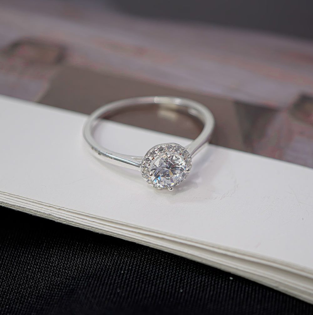 Stone Flower Ring Silver - 8354SV