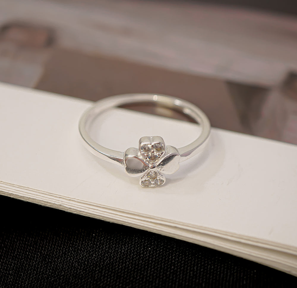 Four Leaf Stone Ring Silver - 8350SV