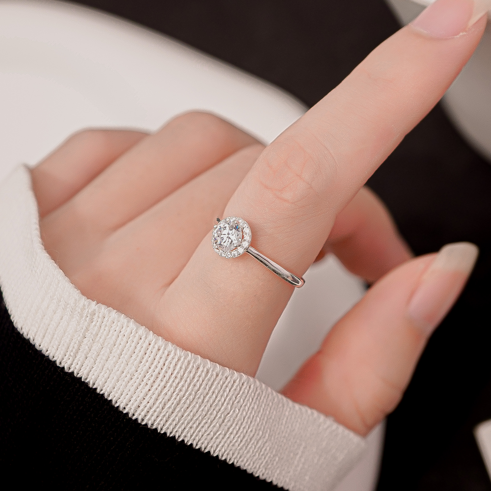 Stone Flower Ring Silver - 8354SV