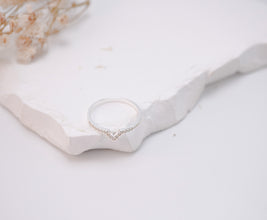 Nhẫn bạc nữ LAMY  V-Shaped Ring Silver CDE8327SV - Nhẫn bạc ta cao cấp