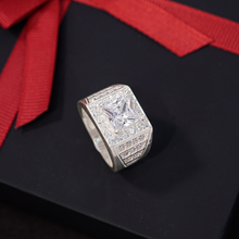 Nhẫn bạc nam CDE Square Stone Encrusted Silver Ring CDE8367- Nhẫn bạc ta