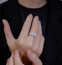 Nhẫn bạc nam CDE Round Cut Stone Silver Ring CDE8368- Nhẫn bạc ta