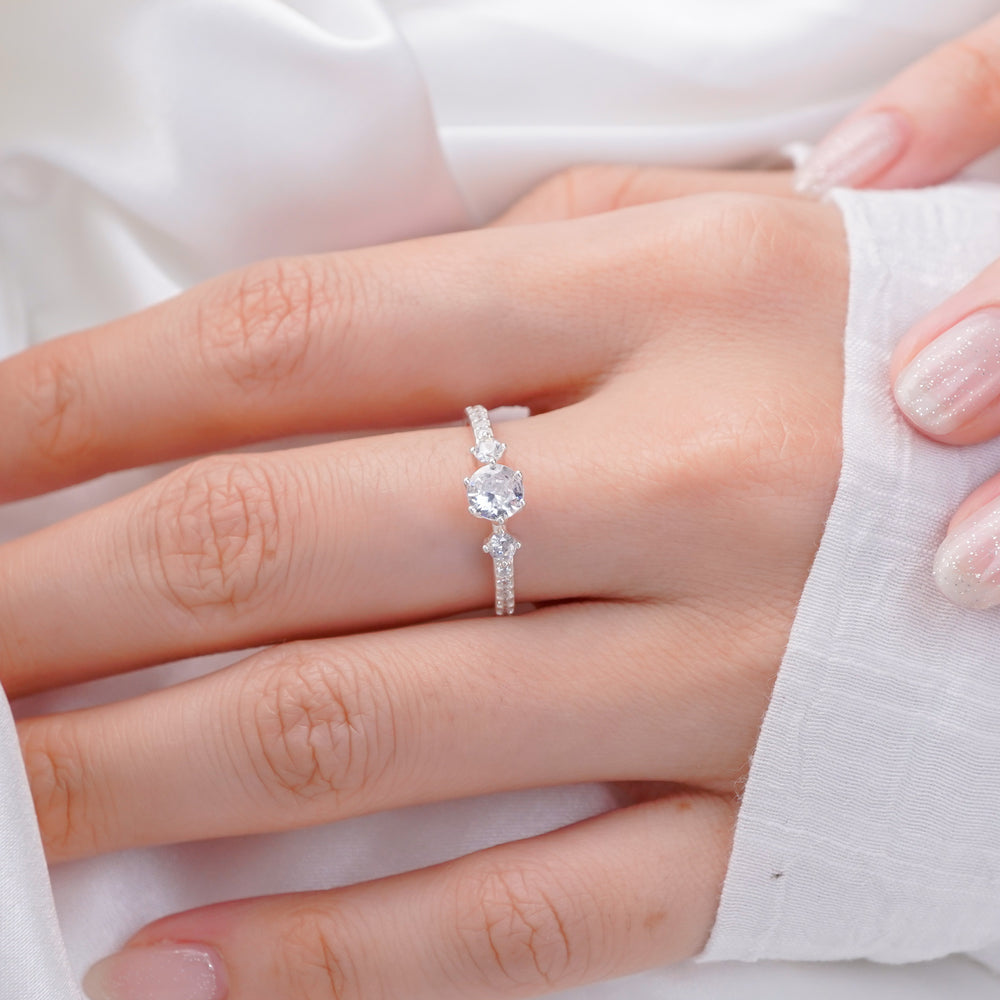 Classic Stone Ring - 8256SV