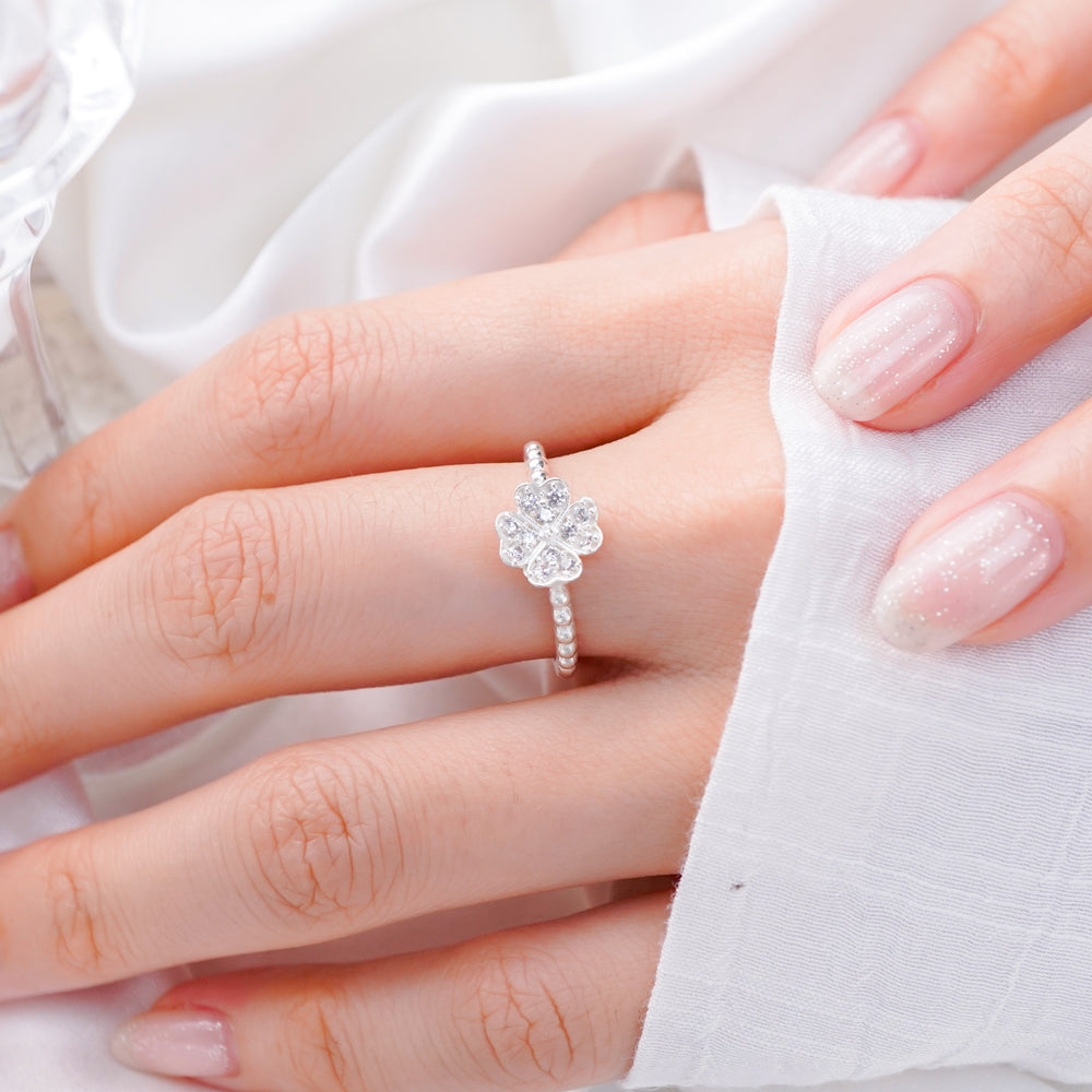 Four Leaf Ring Silver - 8258SV