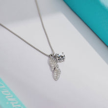 Dây chuyền kim cương Moissanite LAMY Leaflight Charm 5 ly kiểm định GRA CDEDN013 - Hàng chính hãng đã kiểm định