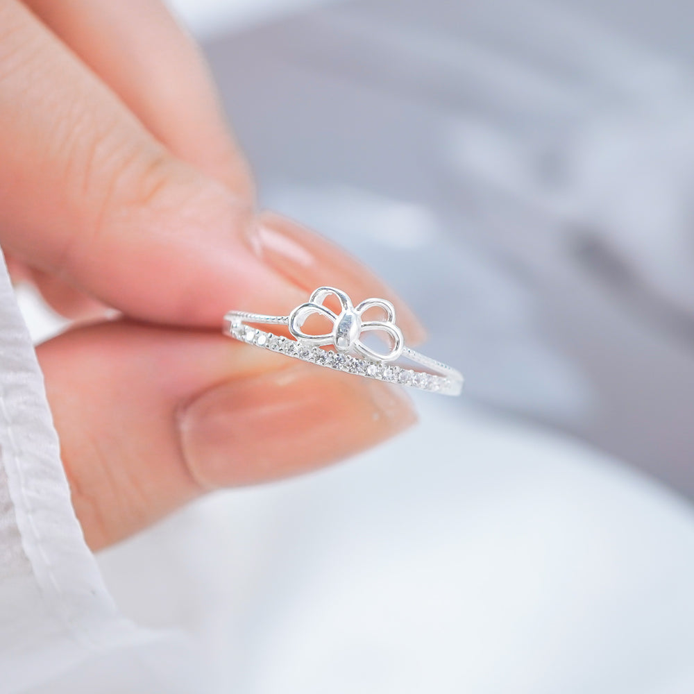 Classic Bow Ring Silver - 8340SV