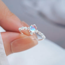 Nhẫn bạc nữ LAMY Genuine Rainbow Moonstone Ring Silver CDE8344 - Nhẫn bạc ta cao cấp