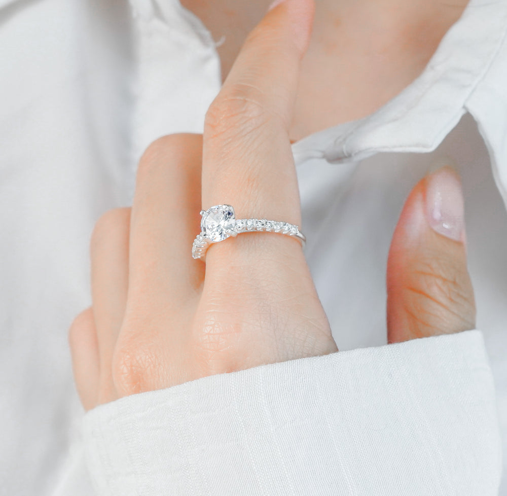 Sparkling Stones Ring Silver - 8287SV