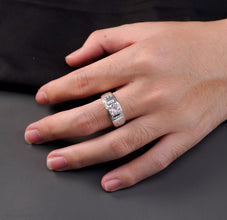 Nhẫn bạc nam LAMY Huitan Luxury Silver Ring CDE8268