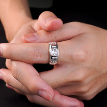 Nhẫn bạc nam LAMY Huitan Luxury Silver Ring CDE8268