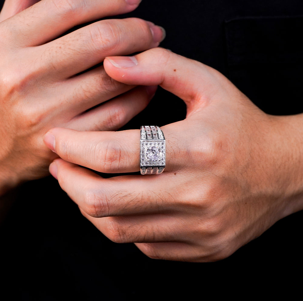 Round Classic Stone Ring - 8271SV