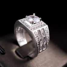 Nhẫn bạc nam LAMY Round Classic Stone Ring CDE8271