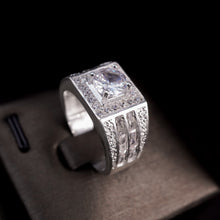 Nhẫn bạc nam LAMY Round Classic Stone Ring CDE8271