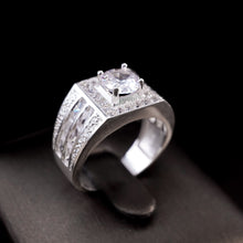 Nhẫn bạc nam LAMY Round Classic Stone Ring CDE8271