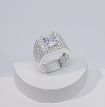 Nhẫn bạc nam CDE Square Stone Encrusted Silver Ring CDE8367- Nhẫn bạc ta