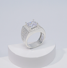 Nhẫn bạc nam CDE Square Stone Encrusted Silver Ring CDE8367- Nhẫn bạc ta