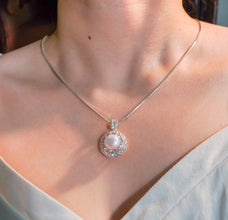 Dây chuyền bạc nữ LAMY Pearl Flower Pendant Neckplace Silver 6245