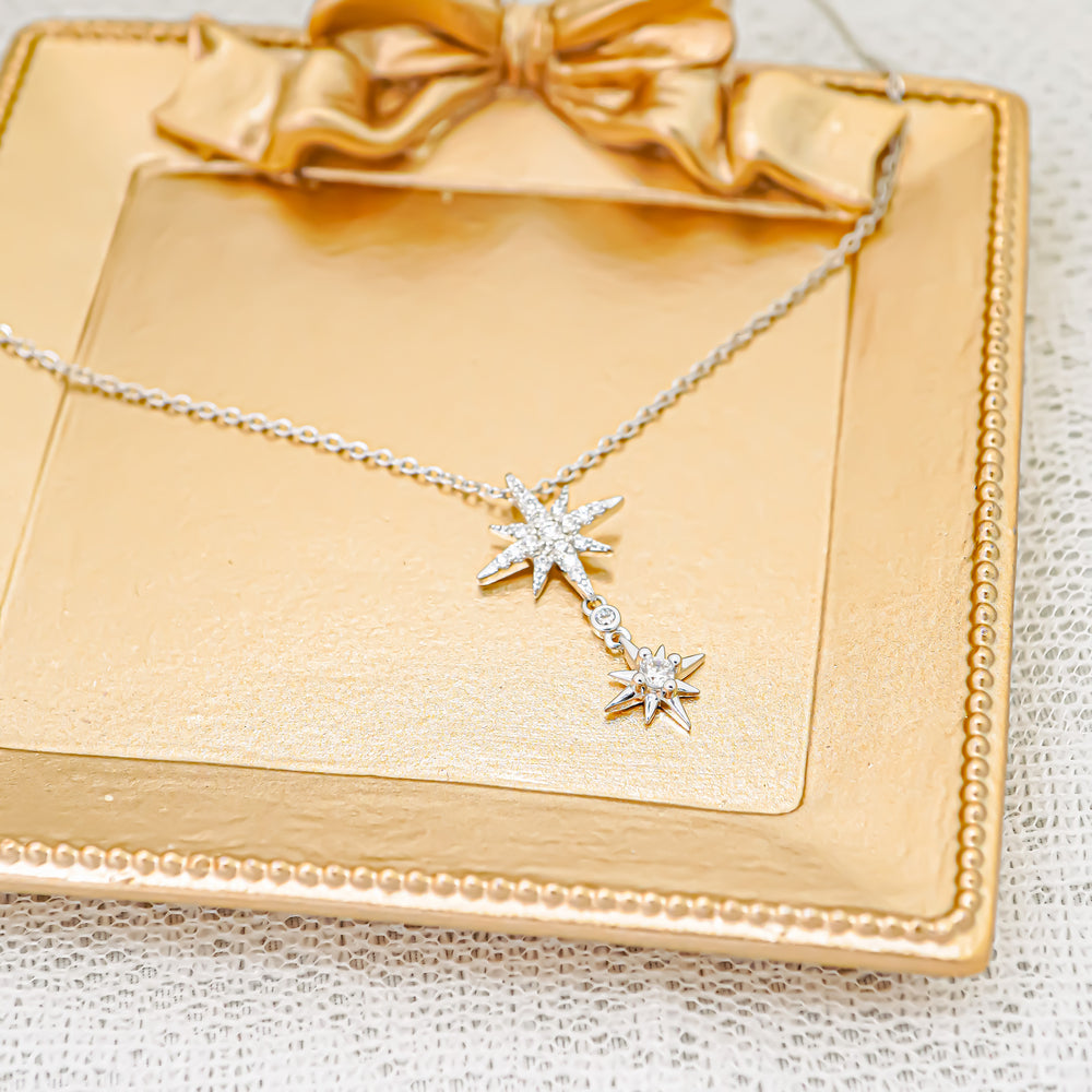 Sweet Sparkles Snow Necklace Silver