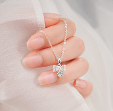 Dây chuyền bạc nữ LAMY Crystal Bow Tie Necklace Silver 6367- Dây chuyền bạc ta