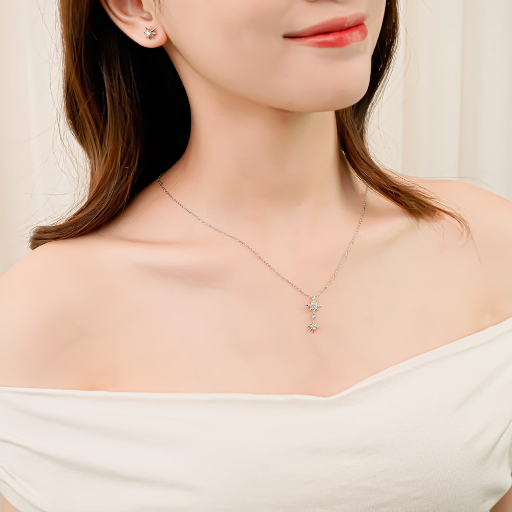 Sweet Sparkles Snow Necklace Silver