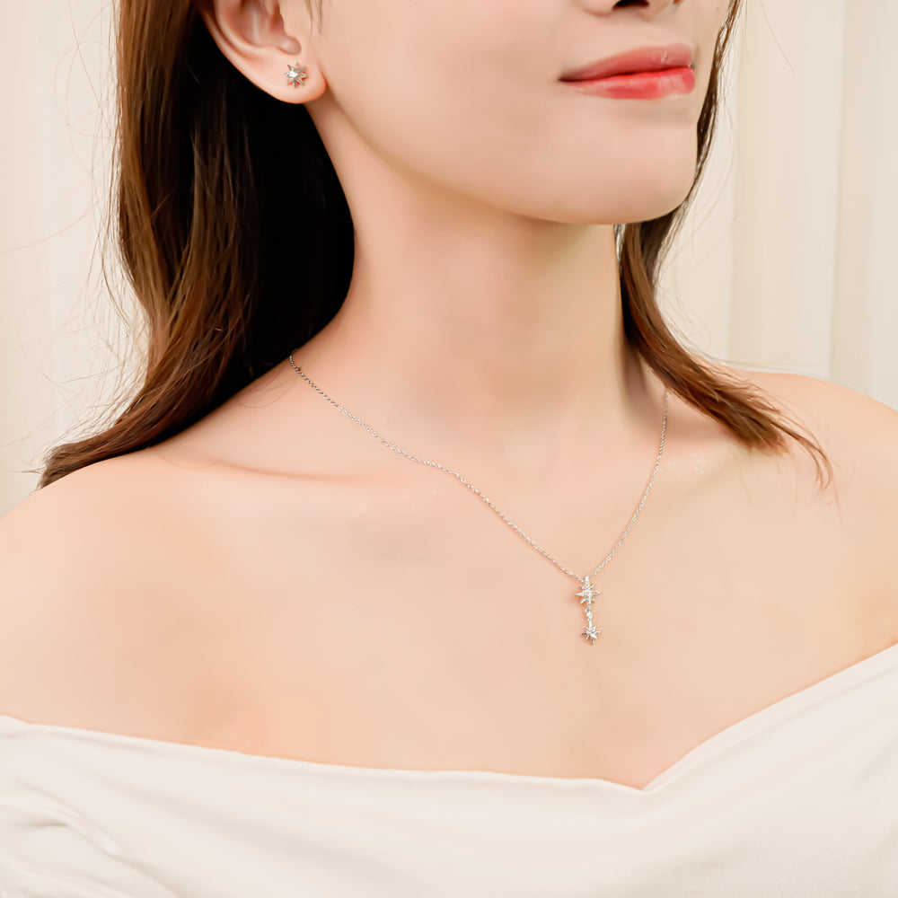 Sweet Sparkles Snow Necklace Silver